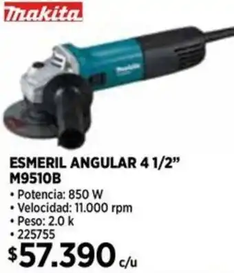 Construmart Makita esmeril angular 4 1/2" M9510B oferta