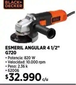 Construmart Black+ decker esmeril angular 4 1/2" oferta