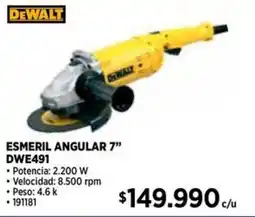 Construmart Dewalt esmeril angular 7" dwe491 oferta