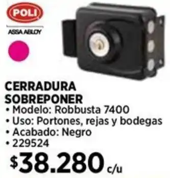 Construmart Poli cerradura sobreponer oferta