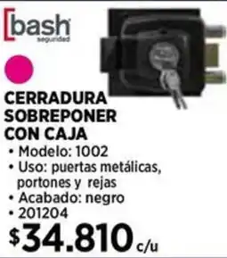 Construmart Bash cerradura sobreponer con caja oferta