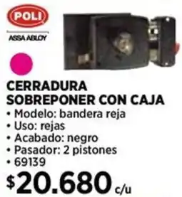 Construmart Poli cerradura sobreponer con caja oferta