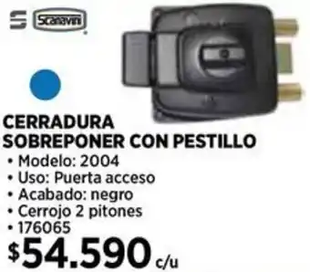 Construmart Cerradura sobreponer con pestillo oferta