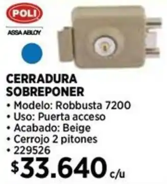 Construmart Poli cerradura sobreponer oferta