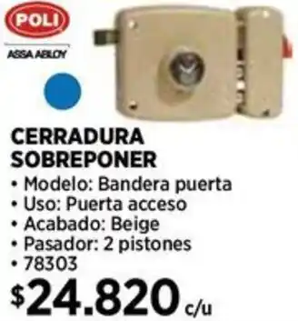 Construmart Poli cerradura sobreponer oferta