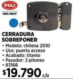 Construmart Poli cerradura sobreponer oferta