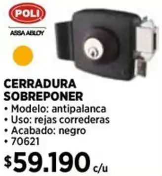 Construmart Poli cerradura sobreponer oferta