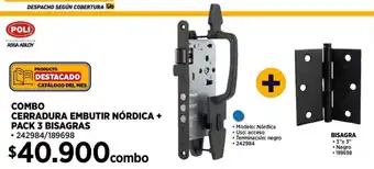 Construmart Combo cerradura embutir nórdica oferta