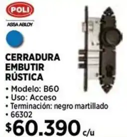 Construmart Poli cerradura embutir rústica oferta