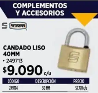 Construmart Scanavini candado liso oferta