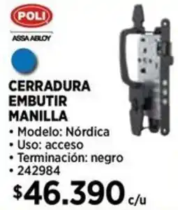 Construmart Poli cerradura embutir manilla oferta