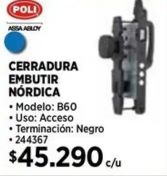 Construmart Poli cerradura embutir nórdica oferta