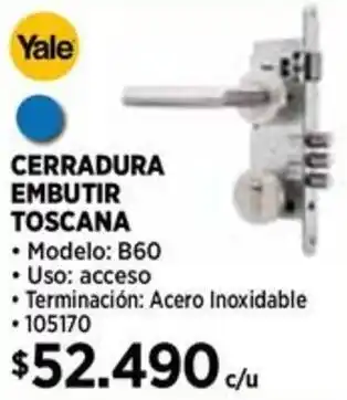 Construmart Yale cerradura embutir toscana oferta