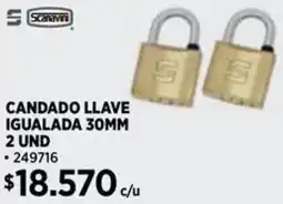 Construmart Scanavini candado llave igualada oferta