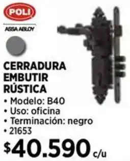 Construmart Poli cerradura embutir rústica oferta