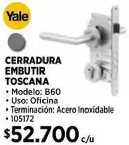 Construmart Yale cerradura embutir toscana oferta