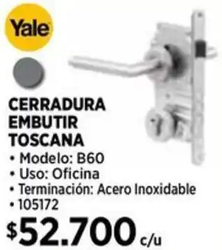 Construmart Yale cerradura embutir toscana oferta