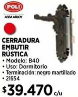 Construmart Poli cerradura embutir rústica oferta