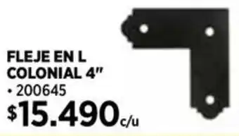 Construmart Fleje en l colonial 4" oferta