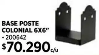 Construmart Base poste colonial 6x6" oferta