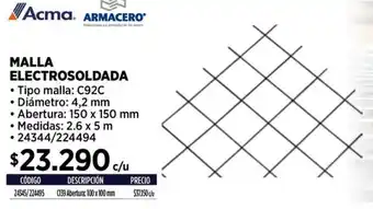 Construmart Malla electrosoldada oferta