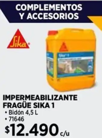 Construmart Impermeabilizante fragüe sika 1 oferta