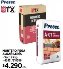 Construmart Presec mortero pega albañilería oferta