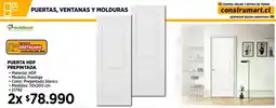 Construmart Puerta hdf prepintada oferta