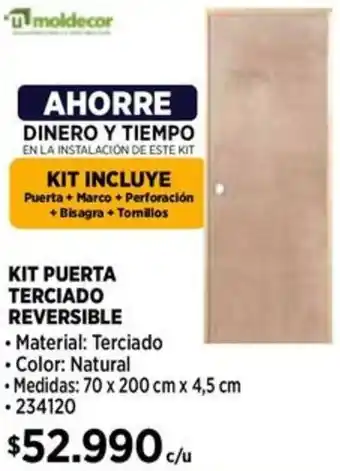 Construmart Moldecor kit puerta terciado reversible oferta