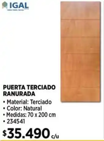 Construmart Igal puerta terciado ranurada oferta