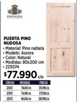 Construmart Puerta pino nudosa oferta