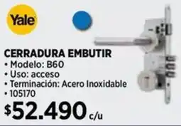 Construmart Yale cerradura embutir oferta