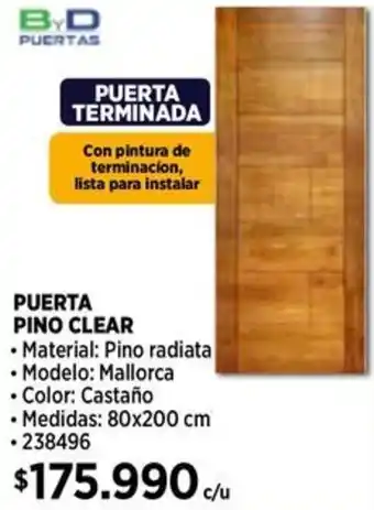 Construmart PUERTA PINO CLEAR oferta