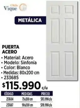 Construmart Metálica puerta acero oferta