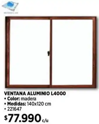 Construmart Ventana aluminio L4000 oferta