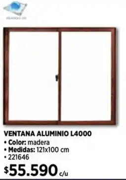 Construmart Ventana aluminio L4000 oferta