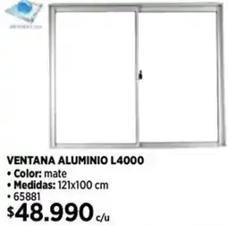 Construmart Ventana aluminio L4000 oferta