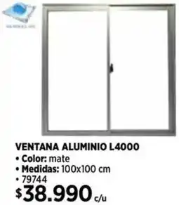 Construmart Ventana aluminio L4000 oferta