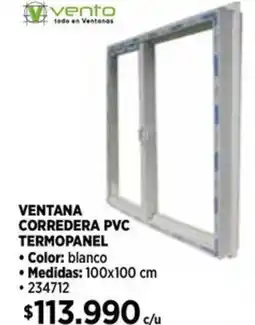 Construmart Ventana corredera pvc termopanel oferta