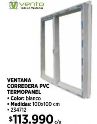 Construmart Ventana corredera pvc termopanel oferta