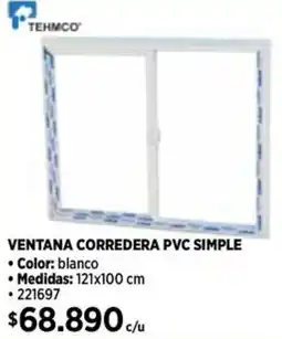 Construmart Ventana corredera pvc simple oferta