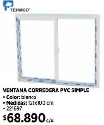 Construmart Ventana corredera pvc simple oferta