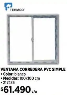 Construmart Ventana corredera pvc simple oferta