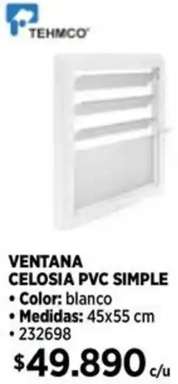 Construmart VENTANA CELOSIA PVC SIMPLE oferta