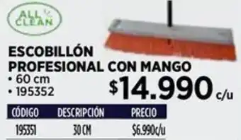 Construmart Escobillón profesional con mango oferta