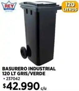 Construmart Basurero industrial gris/verde oferta