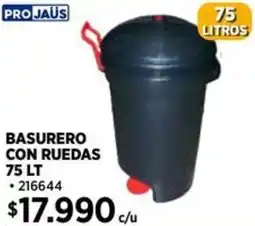 Construmart Projaus basurero con ruedas oferta