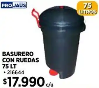 Construmart Projaus basurero con ruedas oferta