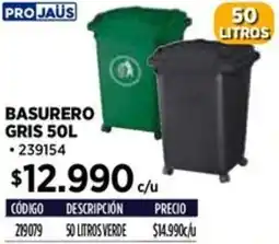 Construmart Pro jaus basurero gris oferta