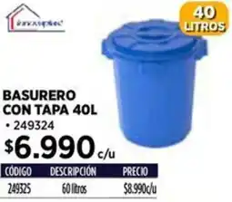 Construmart Basurero con tapa oferta